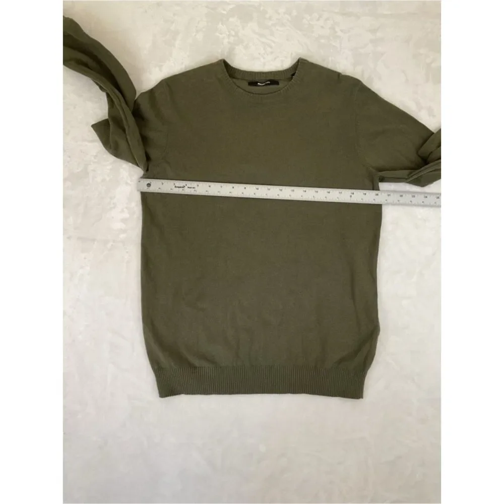 Fashion Nova NovaMen Mens Medium Olive Green Crewneck Pullover Sweater Knit M